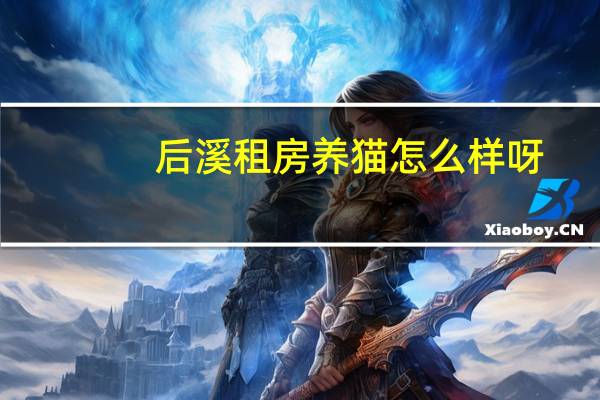 后溪租房养猫怎么样呀