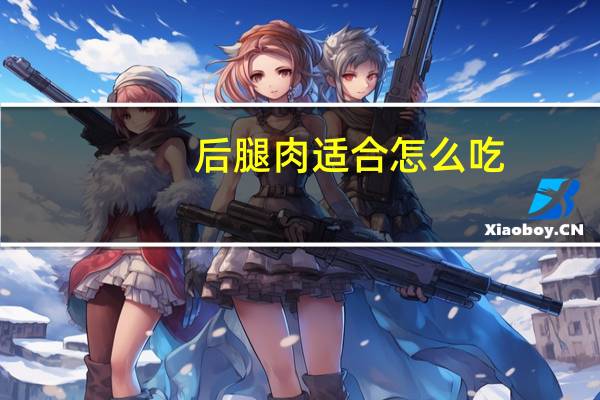 后腿肉适合怎么吃