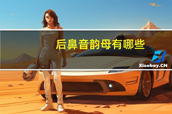 后鼻音韵母有哪些