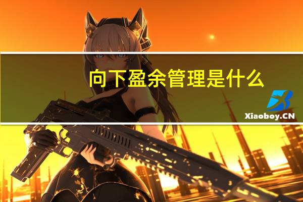 向下盈余管理是什么