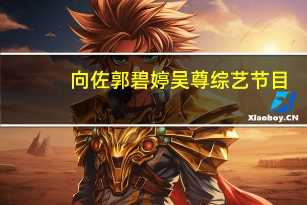 向佐郭碧婷吴尊综艺节目（向佐吴尊综艺）
