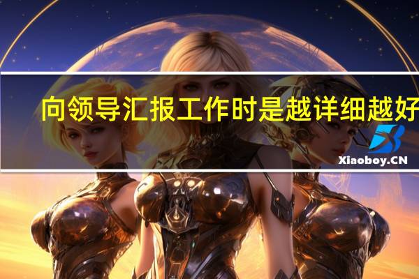 向领导汇报工作时是越详细越好吗