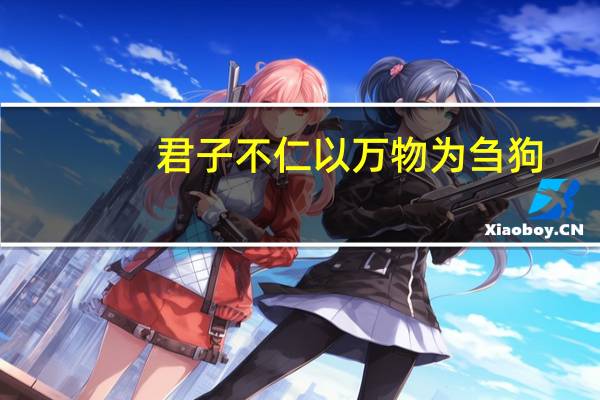 君子不仁以万物为刍狗