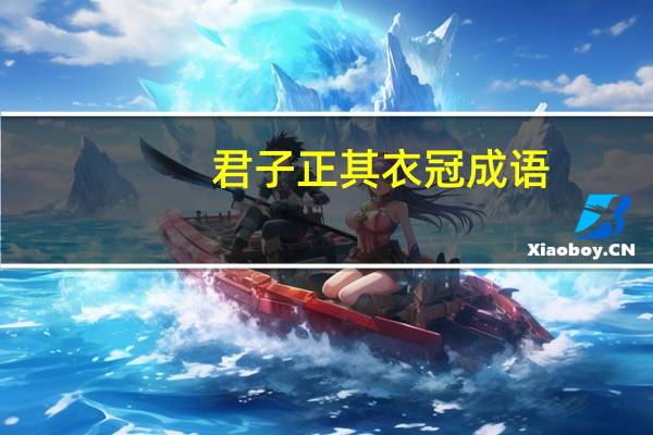 君子正其衣冠成语