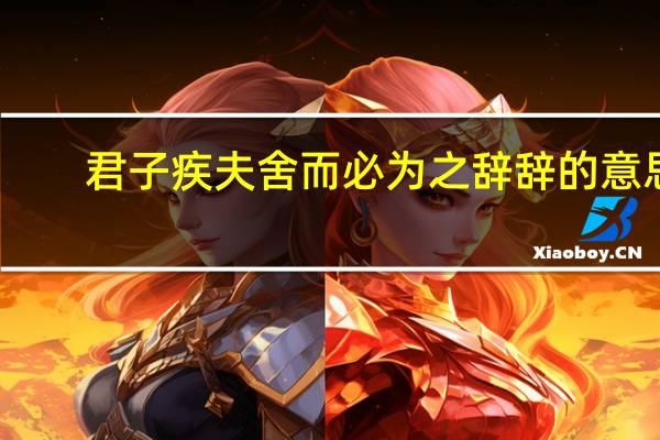 君子疾夫舍而必为之辞辞的意思