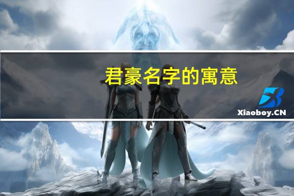 君豪名字的寓意