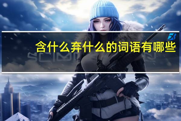 含什么弃什么的词语有哪些?