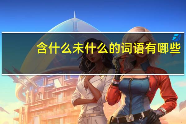 含什么未什么的词语有哪些?