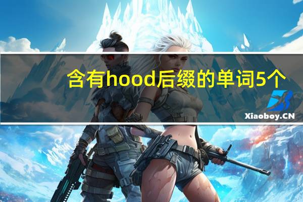 含有hood后缀的单词5个