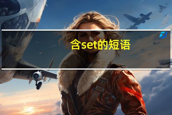 含set的短语