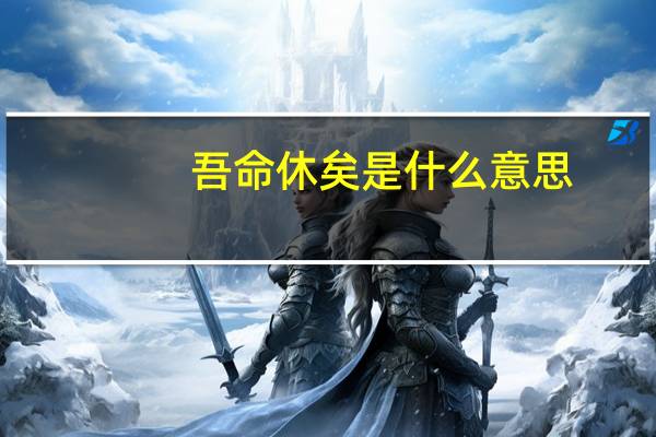 吾命休矣是什么意思