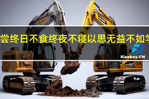吾尝终日不食终夜不寝以思无益不如学也道理