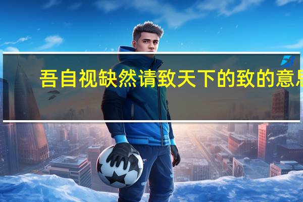 吾自视缺然请致天下的致的意思