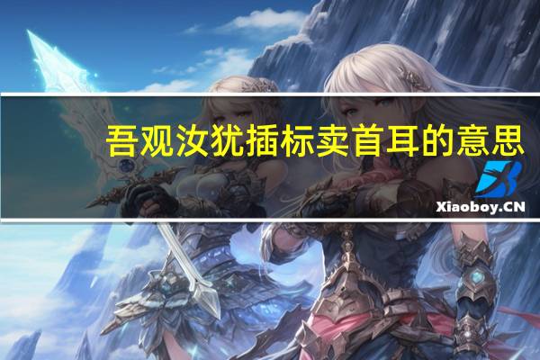 吾观汝犹插标卖首耳的意思