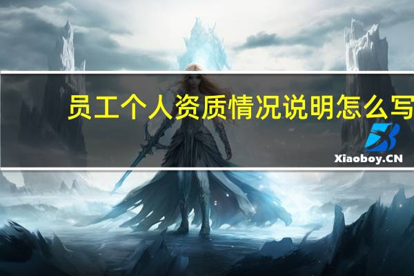 员工个人资质情况说明怎么写