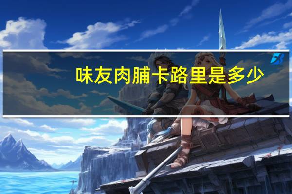 味友 肉脯卡路里是多少