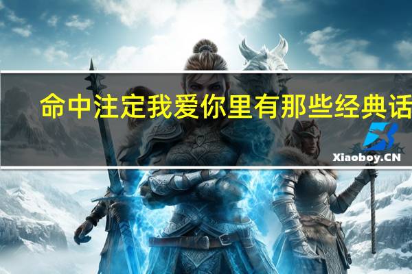命中注定我爱你里有那些经典话语