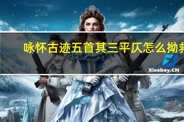 咏怀古迹五首其三平仄怎么拗救