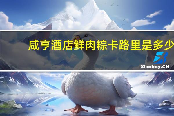 咸亨酒店 鲜肉粽卡路里是多少