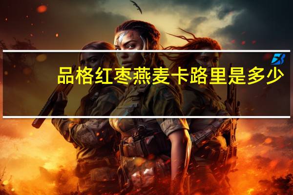 品格 红枣燕麦卡路里是多少