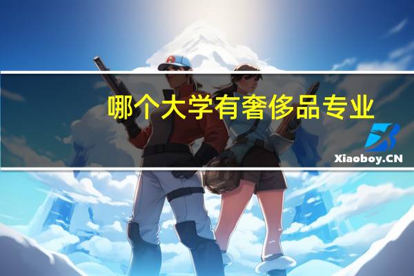 哪个大学有奢侈品专业