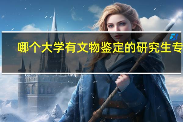 哪个大学有文物鉴定的研究生专业。100分