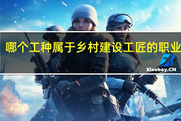 哪个工种属于乡村建设工匠的职业范畴