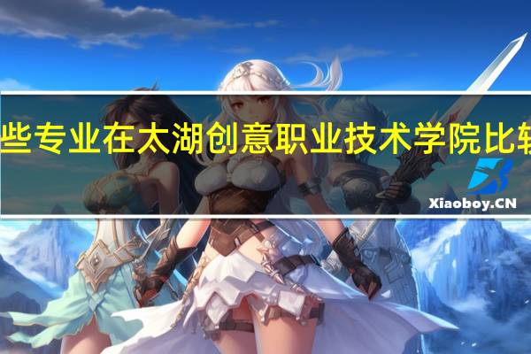 哪些专业在太湖创意职业技术学院比较受欢迎