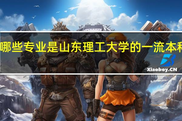 哪些专业是山东理工大学的一流本科专业