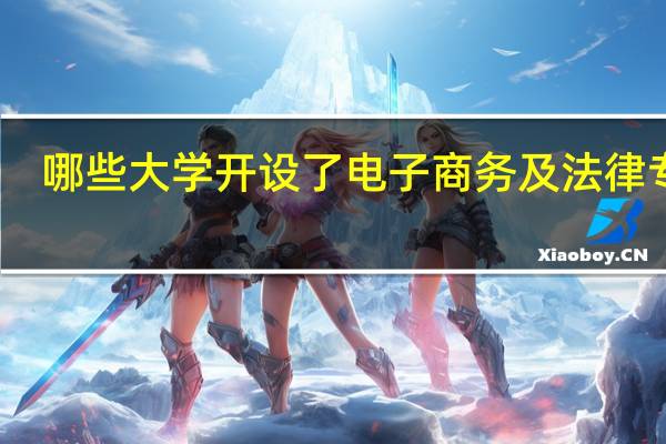 哪些大学开设了电子商务及法律专业