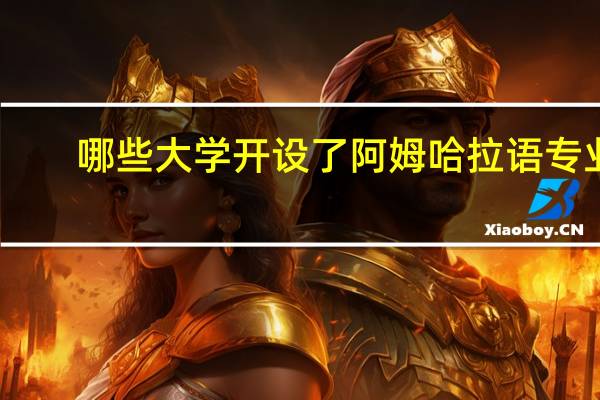 哪些大学开设了阿姆哈拉语专业