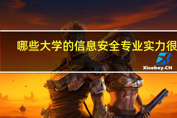 哪些大学的信息安全专业实力很强