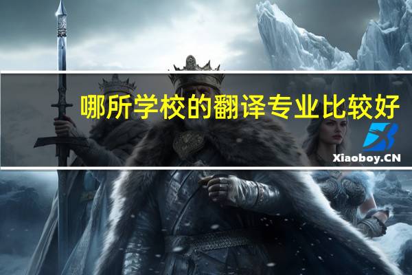 哪所学校的翻译专业比较好