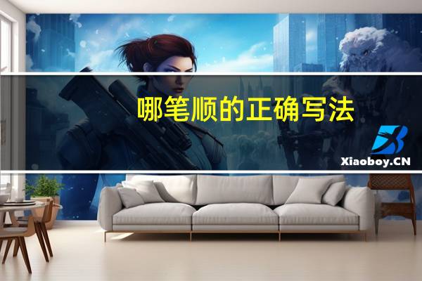 哪笔顺的正确写法（哪笔顺）
