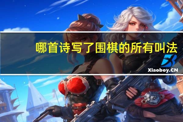 哪首诗写了围棋的所有叫法