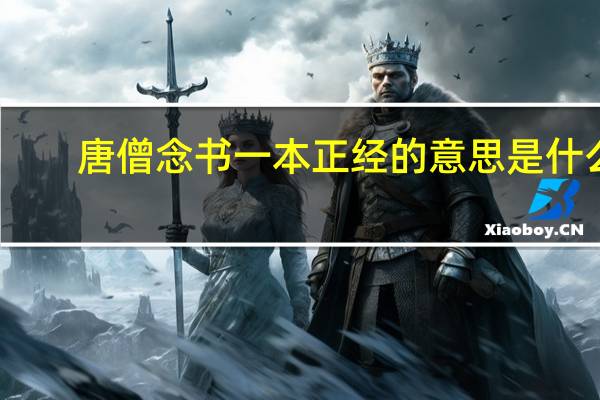 唐僧念书一本正经的意思是什么