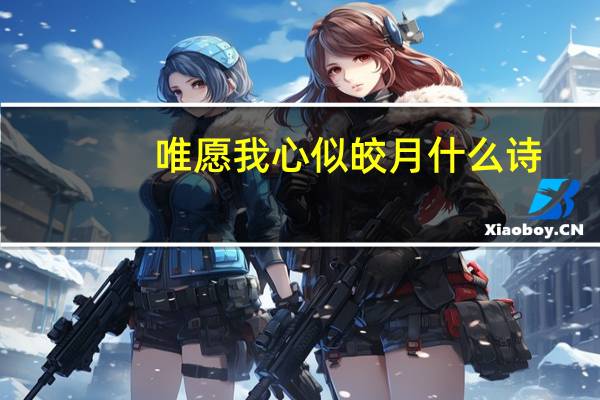 唯愿我心似皎月什么诗