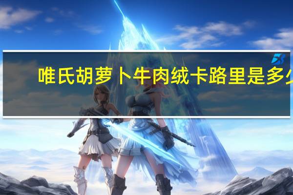 唯氏 胡萝卜牛肉绒卡路里是多少