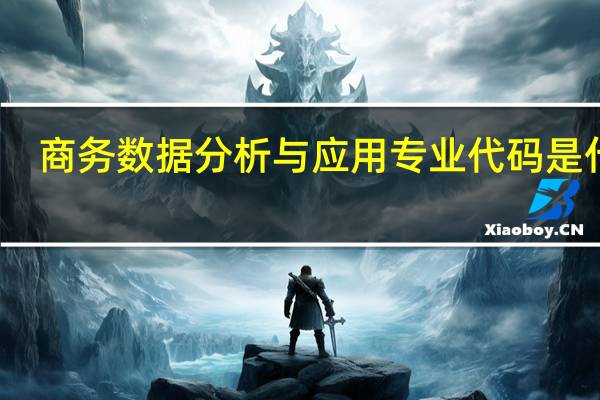商务数据分析与应用专业代码是什么