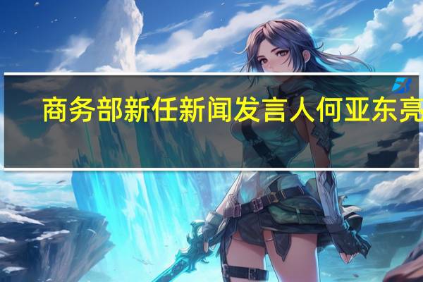 商务部新任新闻发言人何亚东亮相