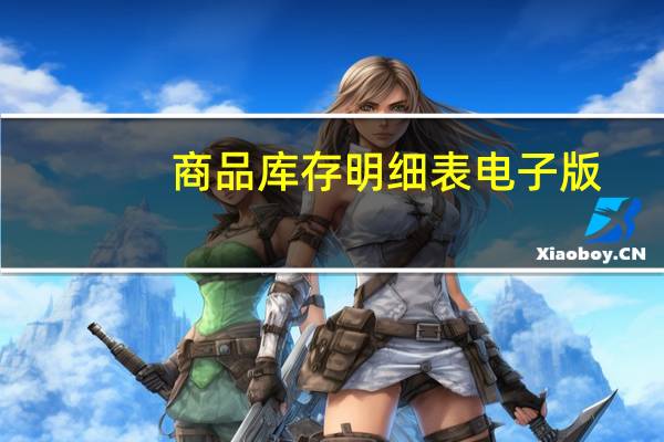 商品库存明细表电子版（库存商品明细账电子版）