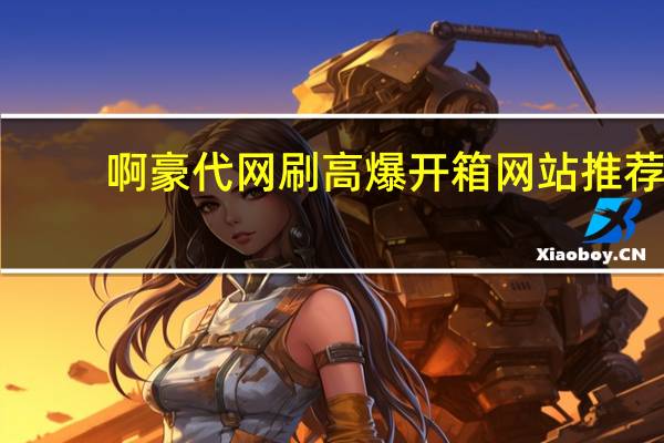 啊豪代网刷 高爆开箱网站推荐(阿豪业务平台)