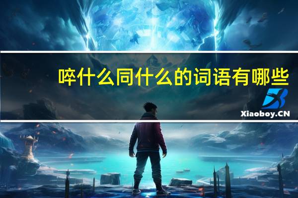 啐什么同什么的词语有哪些?