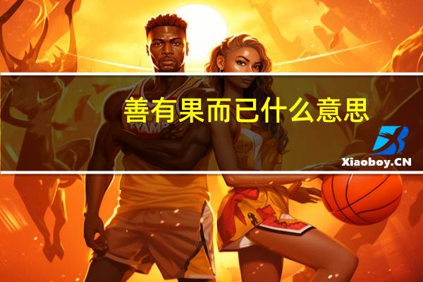 善有果而已什么意思
