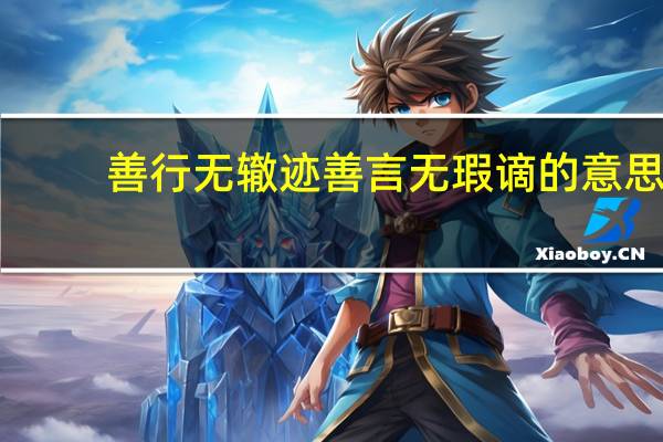 善行无辙迹善言无瑕谪的意思
