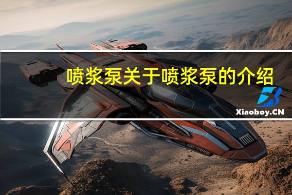 喷浆泵 关于喷浆泵的介绍