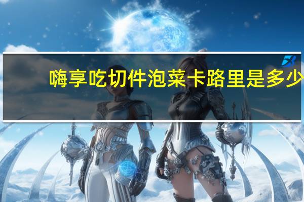 嗨享吃切件泡菜卡路里是多少