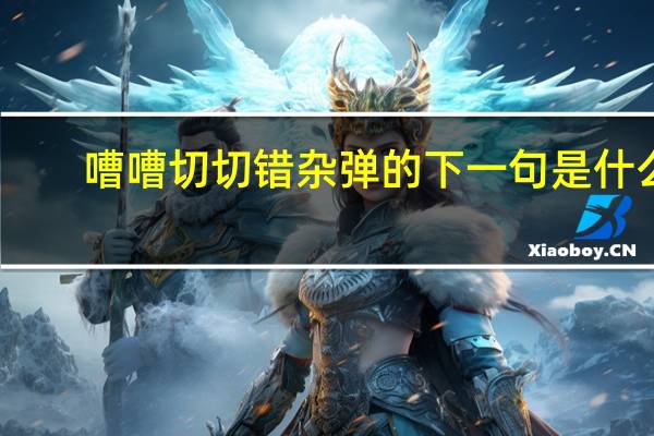 嘈嘈切切错杂弹的下一句是什么