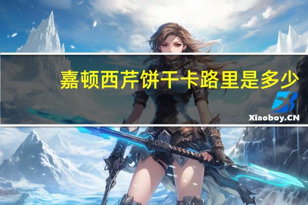 嘉顿 西芹饼干卡路里是多少
