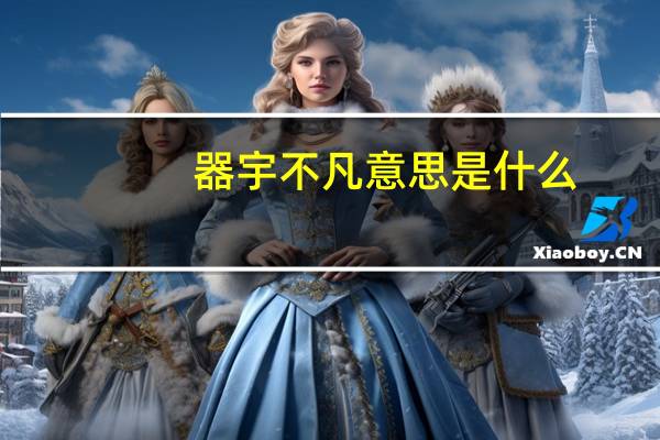 器宇不凡意思是什么